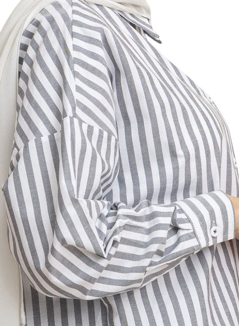 Black - Design 3 Stripped Over - Size Shirt - Khotwh